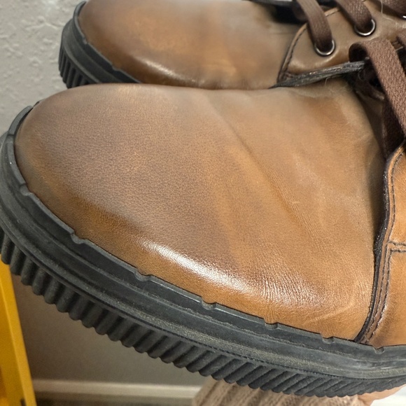 Tod's Italy Men's Stivaletto Brown Calfskin Leather Studded Ankle Boot -cp - Picture 12 of 15